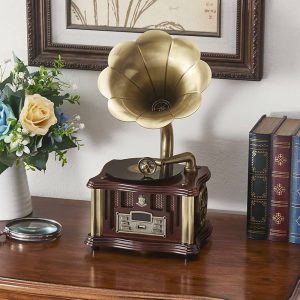 Antique Gramophone – Bluetooth Player & Phonograph Turntable